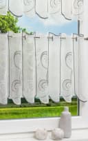 LYSEL® Scheibengardine Ornamente Transparent Grau-Weiß Bild 1