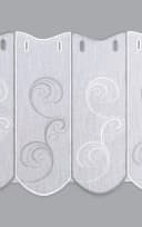 LYSEL® Scheibengardine Ornamente Transparent Grau-Weiß Bild 3