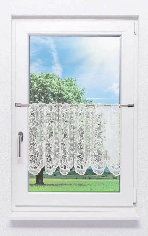 LYSEL® Scheibengardine Ranke Transparent Jacquard Muster - Bild 2