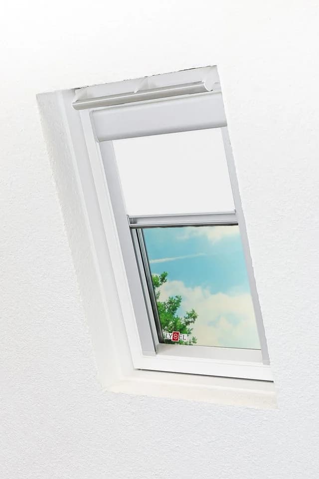 LYSEL® Verdunklungsrollo Dachfenster Weiß Silber - Bild 5