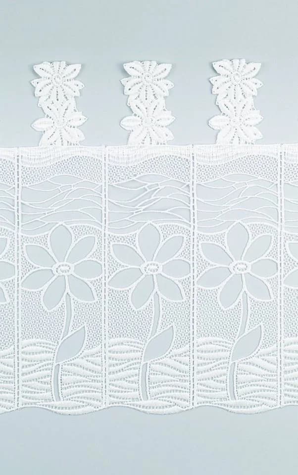 Plauener Spitze® Scheibengardine Blüte Transparent Floral - Bild 5