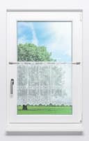 LYSEL® Scheibengardine Kleeblatt Design Transparent Weiß Bild 2