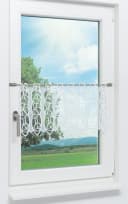 Plauener Spitze® Scheibengardine Loop Transparent Weiß Bild 1