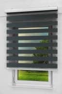LYSEL® Doppelrollo Schwarzgrau blickdicht mit Blende Bild 2