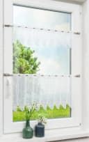 LYSEL® Scheibengardine Blümchenpaar Transparent Weiß Bild 1