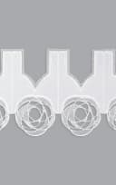 Plauener Spitze® Scheibengardine Circles Weiß Transparent Flaschenform Bild 3