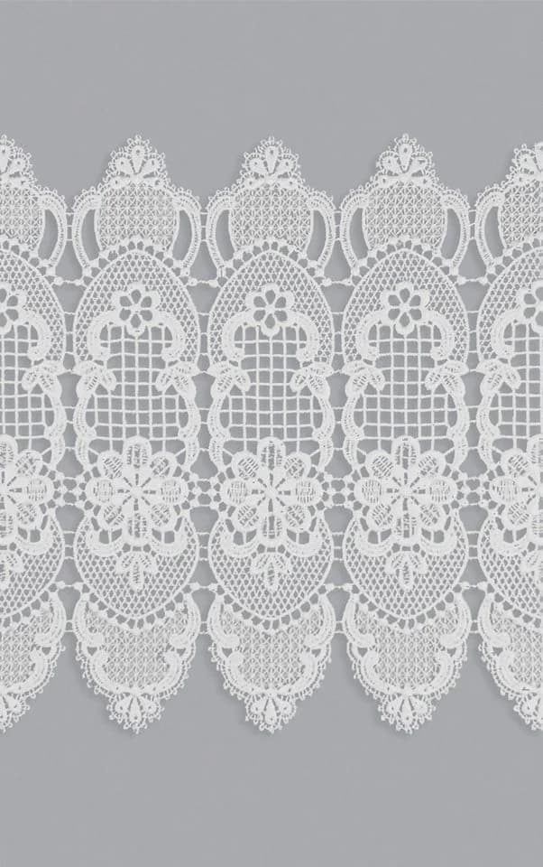 Plauener Spitze® Scheibengardine Spitzenblume Transparent - Bild 3