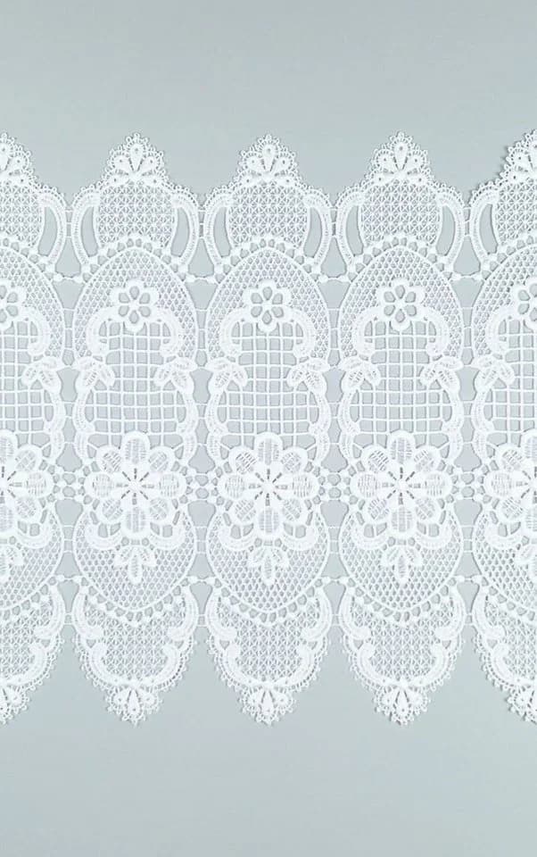 Plauener Spitze® Scheibengardine Spitzenblume Transparent - Bild 5
