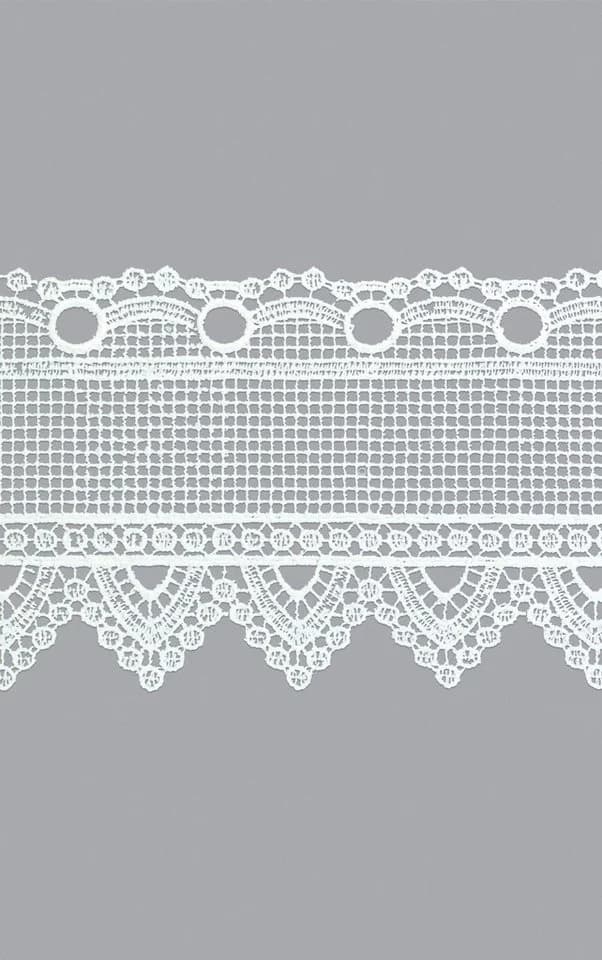 LYSEL® Scheibengardine Rustika Weiß Transparent Polyester - Bild 3