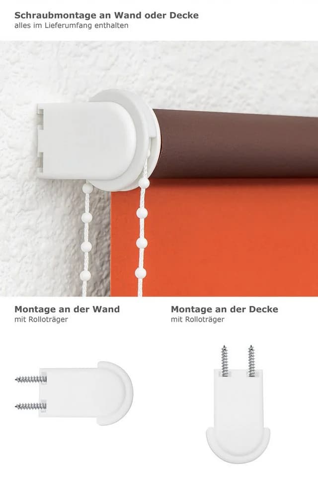LYSEL® Verdunklungsrollo Rostorange 175x102,5 cm - Bild 3