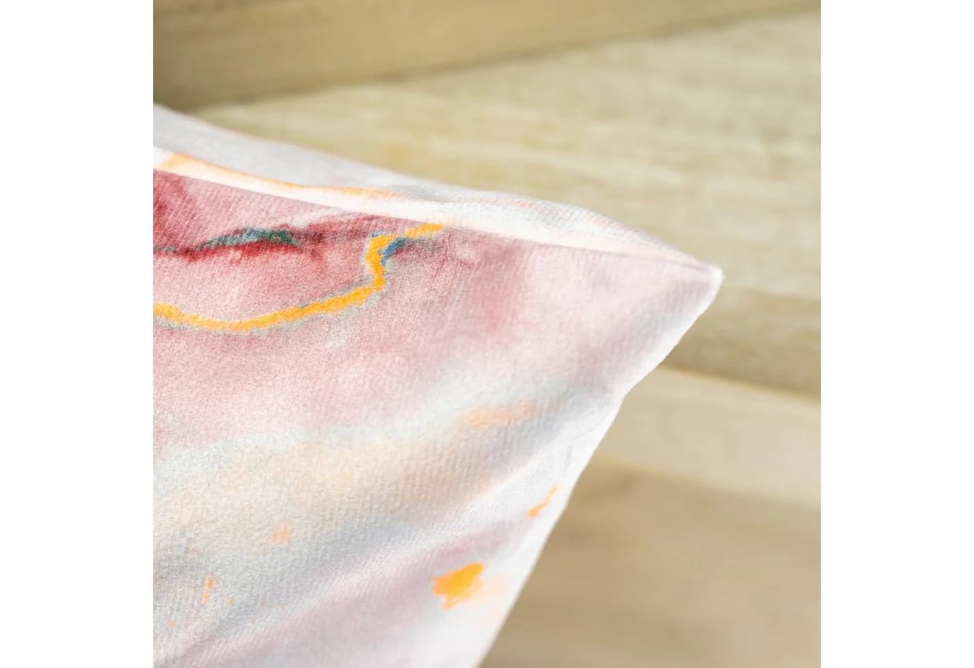 LYSEL® Kissenbezug Deko Marmorlook Rot