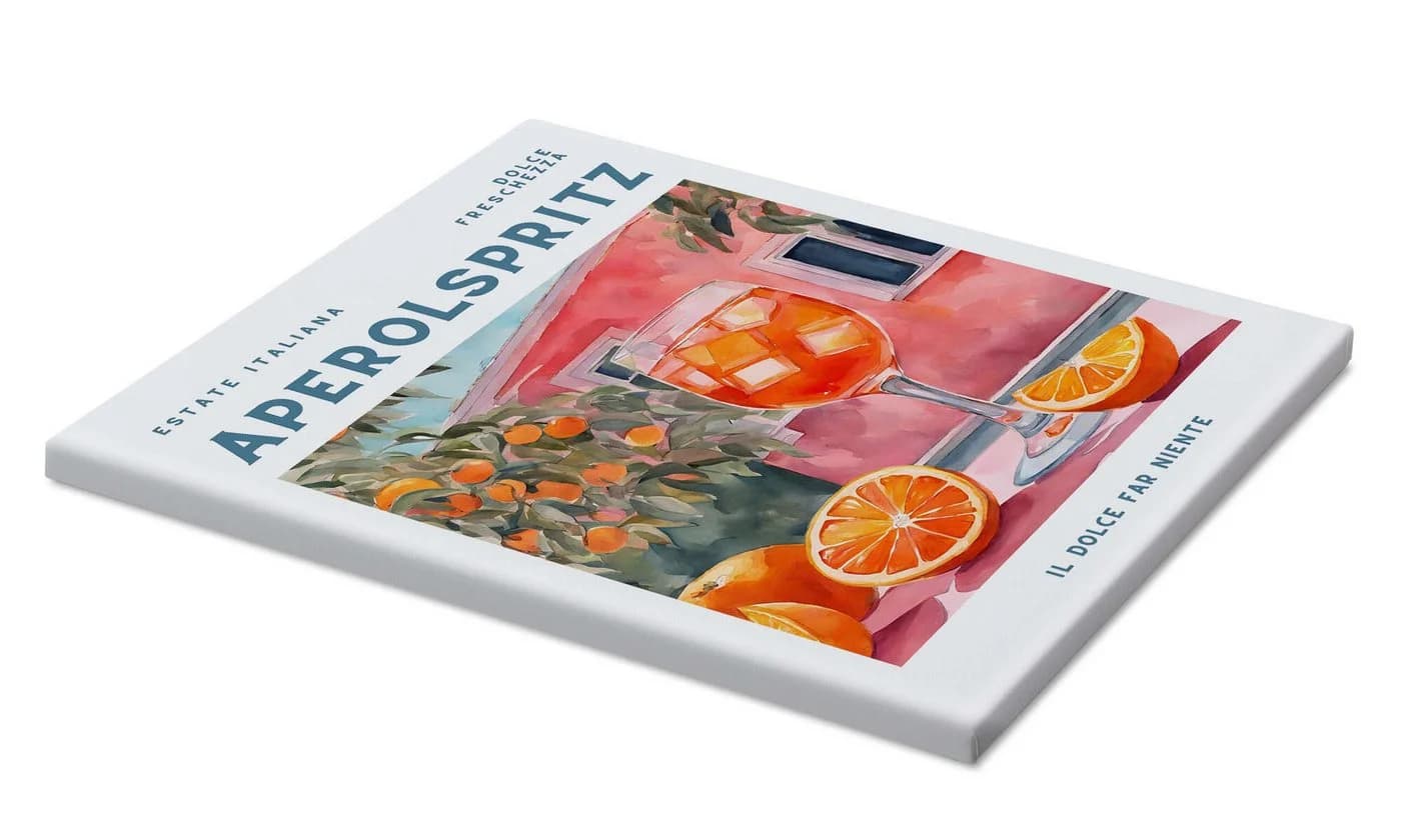 Posterlounge Leinwandbild Estate Italiana Aperol Spritz Rosa