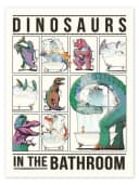 Posterlounge Wandbild Dinosaurier im Badezimmer Bunt Poster Bild 2