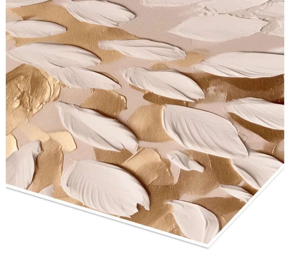 Posterlounge Poster Halo Feathers in Gold I Bella Eve Gold Beige - Bild 3