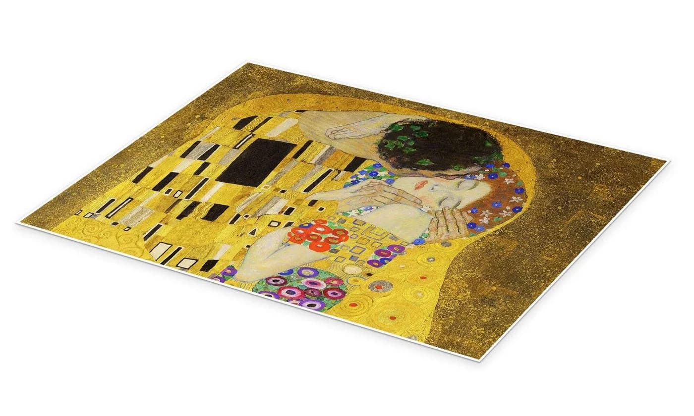 Posterlounge Poster Der Kuss (Detail) III Gustav Klimt Gold