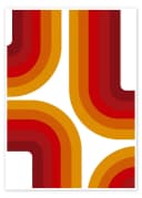 Posterlounge Wandbild Retro Bow Mandy Reinmuth Poster Orange Bild 2