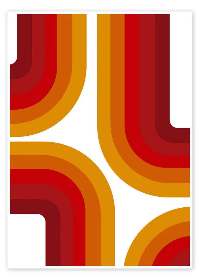 Posterlounge Wandbild Retro Bow Mandy Reinmuth Poster Orange - Bild 2