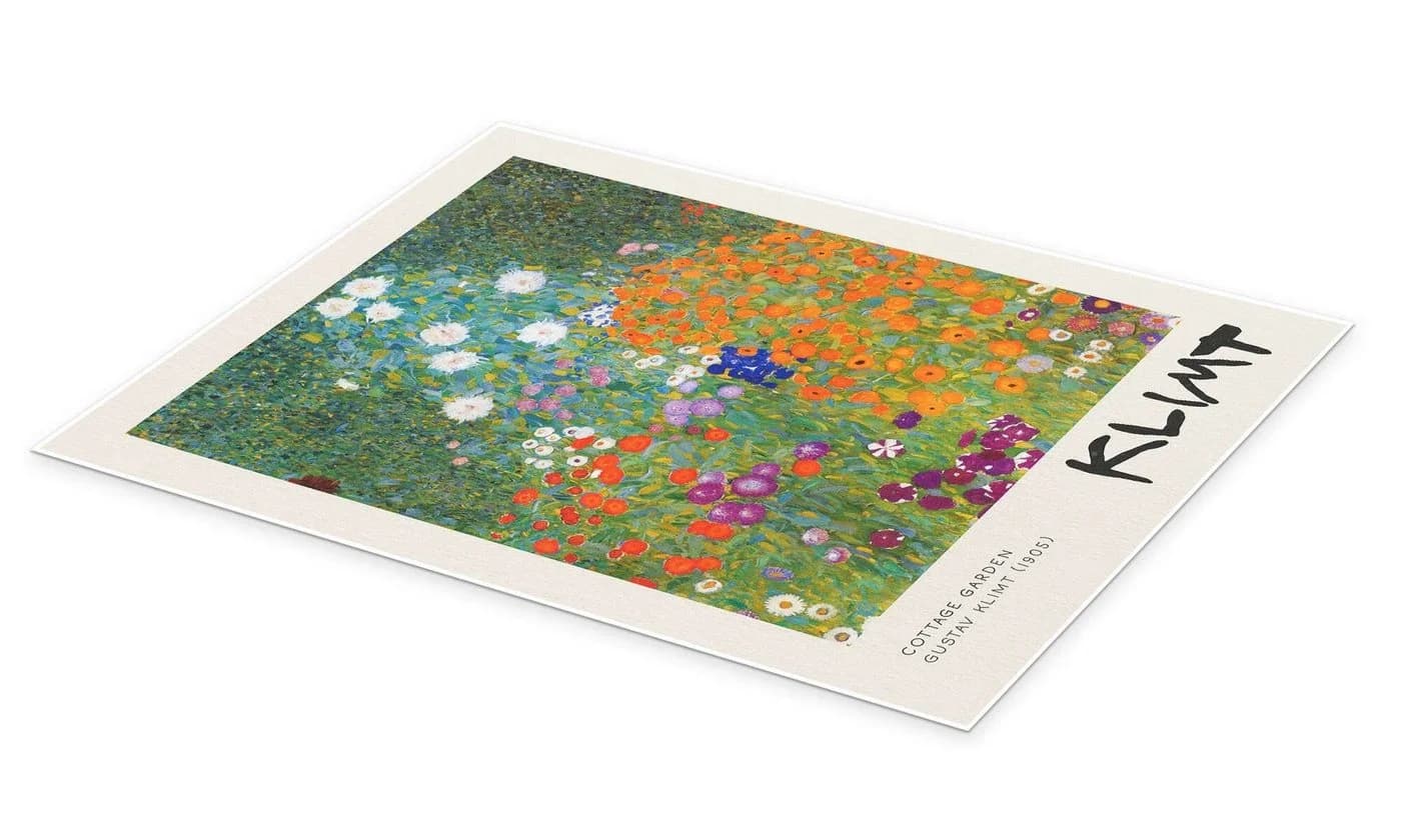 Posterlounge Poster Bauerngarten Gustav Klimt Grün Kunstdruck