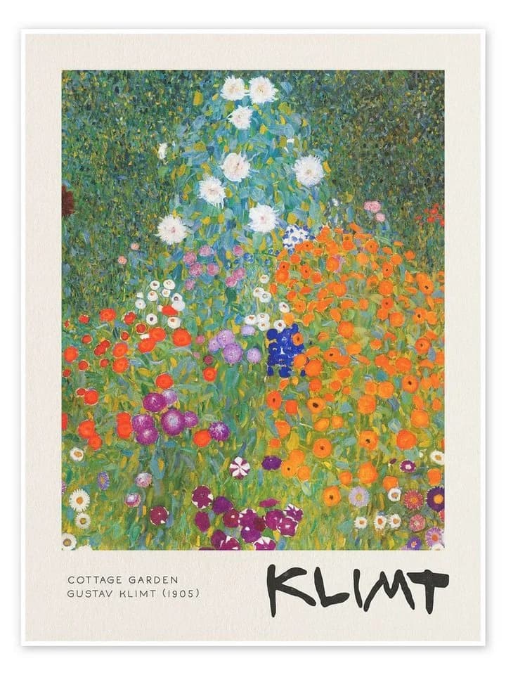 Posterlounge Poster Bauerngarten Gustav Klimt Grün Kunstdruck - Bild 2