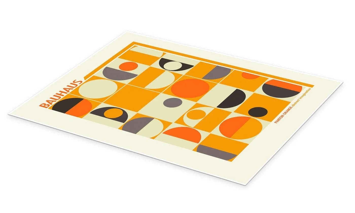 Posterlounge Wandbild Bauhaus Panton Orange Mandy Reinmuth
