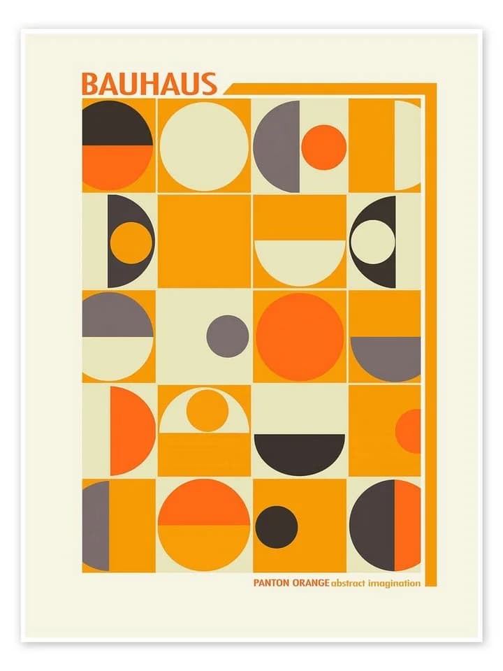Posterlounge Wandbild Bauhaus Panton Orange Mandy Reinmuth - Bild 2
