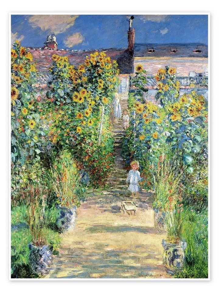 Posterlounge Wandbild Garten in Vétheuil, Claude Monet, Poster - Bild 2