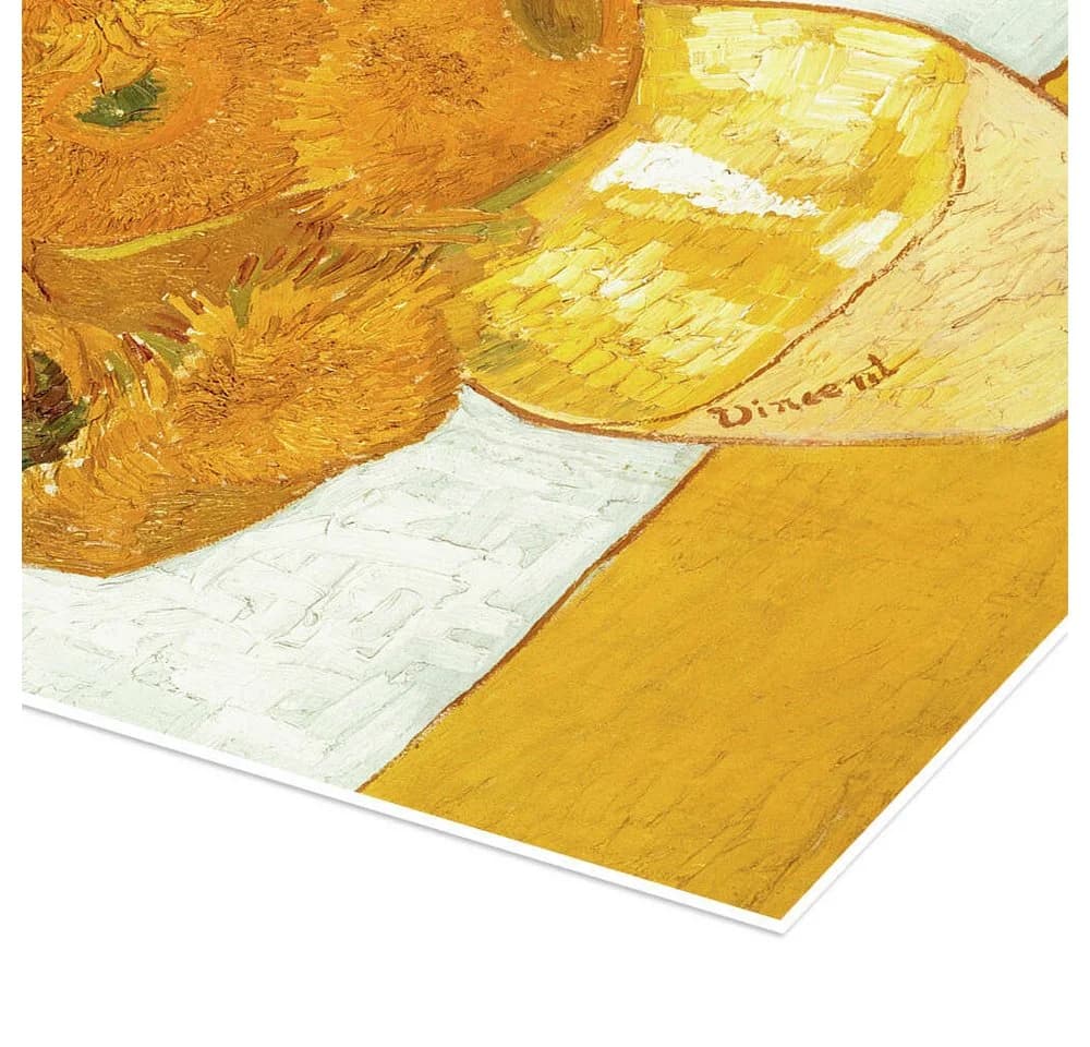 Posterlounge Wandbild Zwölf Sonnenblumen in einer Vase Vincent van Gogh Poster - Bild 3