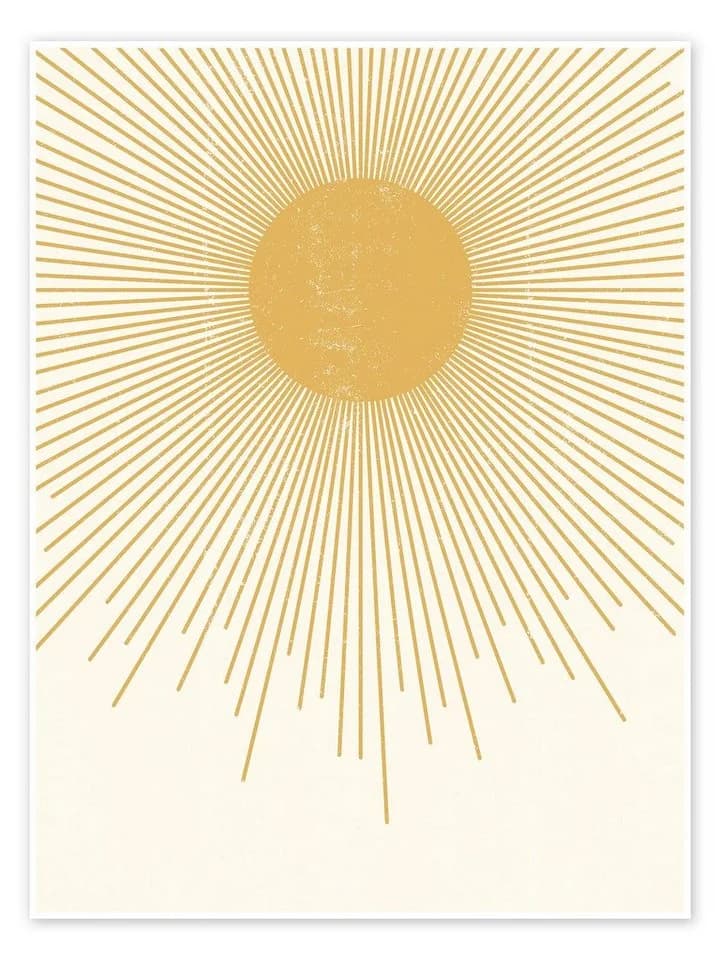 Posterlounge Poster Minimalistische Sonne Rosa Olga Telnova - Bild 2