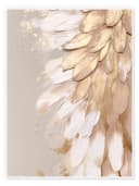 Posterlounge Wandbild Halo Feathers in Gold II Poster Rosa Gold Bild 2