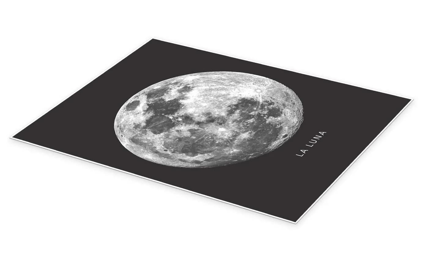 Posterlounge Wandbild La Luna Mond Kunstposter