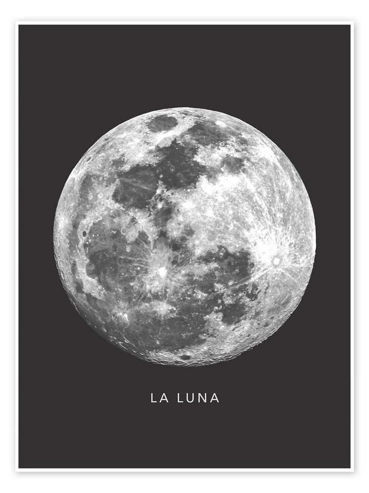 Posterlounge Wandbild La Luna Mond Kunstposter - Bild 2