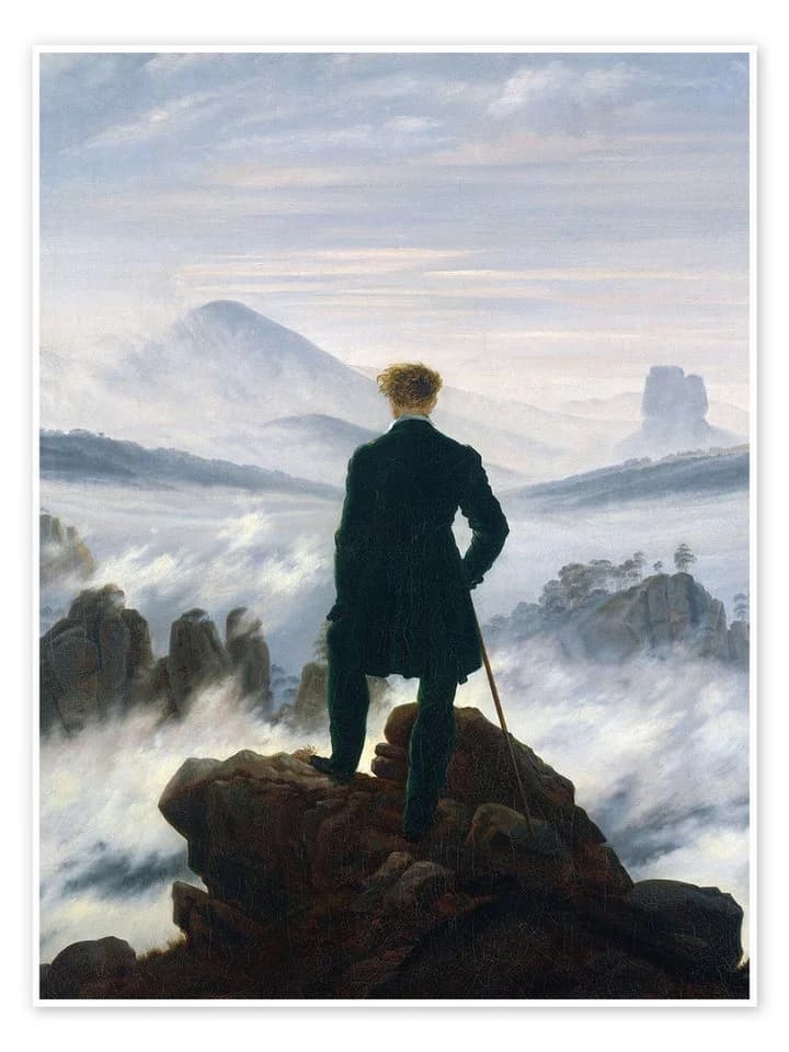 Posterlounge Wandbild Der Wanderer über dem Nebelmeer Caspar David Friedrich - Bild 2