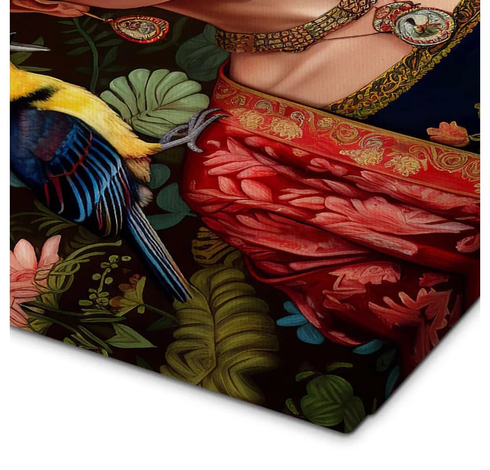 Posterlounge Leinwandbild Frida Kahlo mit exotischen Vögeln - Bild 3