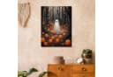 Posterlounge Leinwandbild Geister im Wald mit Kürbissen Olga Telnova Orange Bild 4