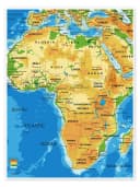Posterlounge Wandbild Afrika Topografische Karte Englisch I Poster Bild 2