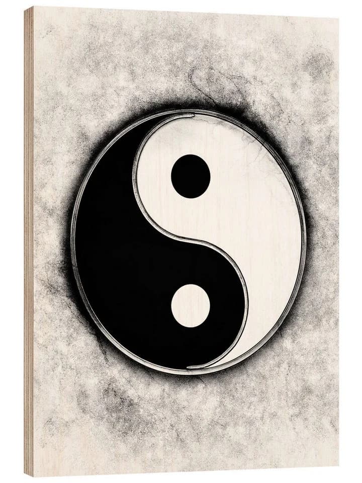Posterlounge Wandbild Yin und Yang Holzbild - Bild 2