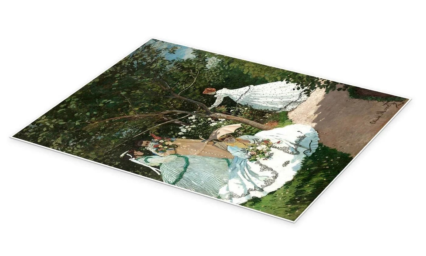 Posterlounge Wandbild Frauen im Garten Claude Monet Poster