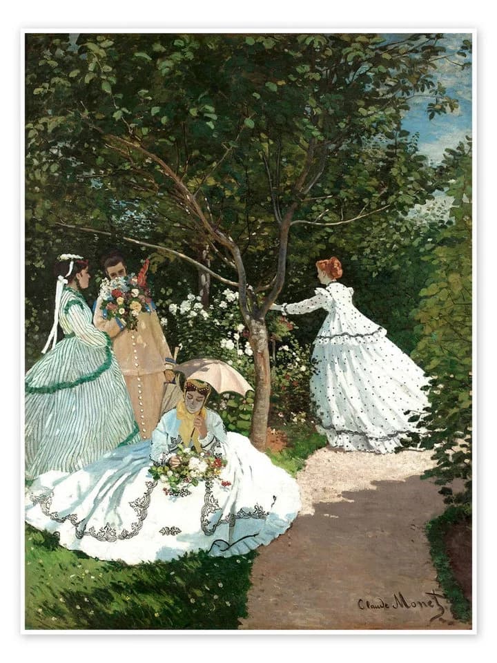 Posterlounge Wandbild Frauen im Garten Claude Monet Poster - Bild 2