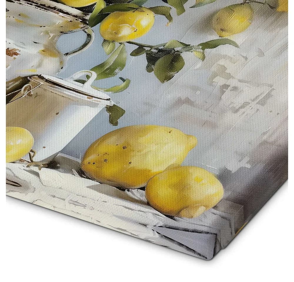 Posterlounge Leinwandbild Stillleben mit Zitronen 30x20 cm - Bild 3