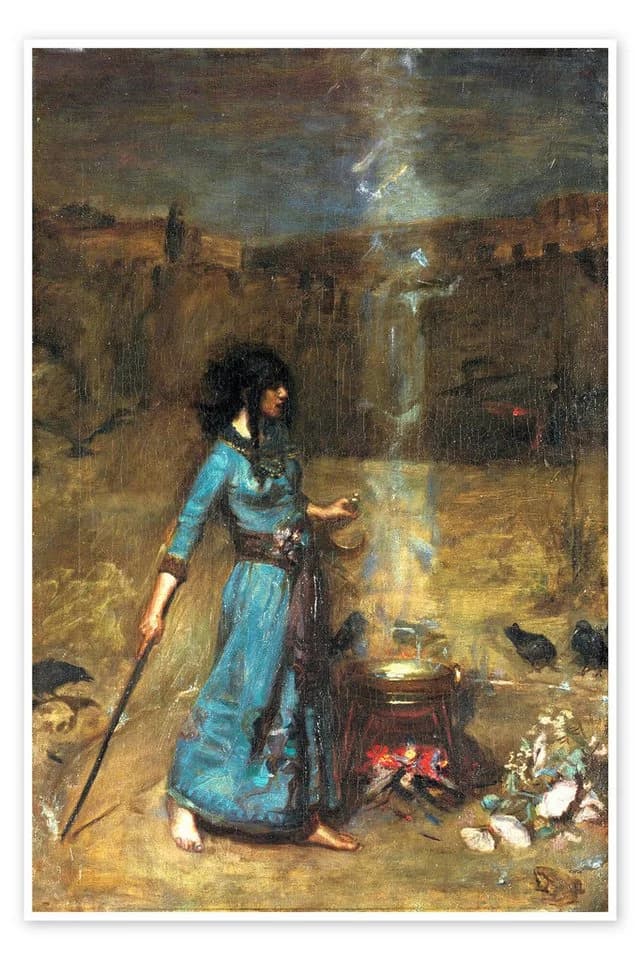 Posterlounge Wandbild Der magische Zirkel John William Waterhouse Poster - Bild 2
