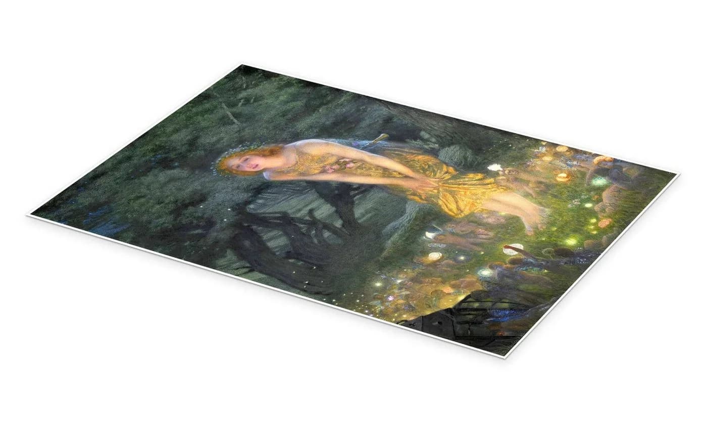 Posterlounge Wandbild Mittsommernacht Edward Robert Hughes Poster