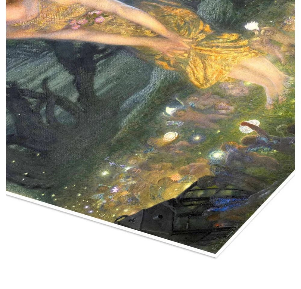 Posterlounge Wandbild Mittsommernacht Edward Robert Hughes Poster - Bild 3