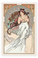 Posterlounge Wandbild Die Vier Künste - Musik Alfons Mucha Poster Bild 2