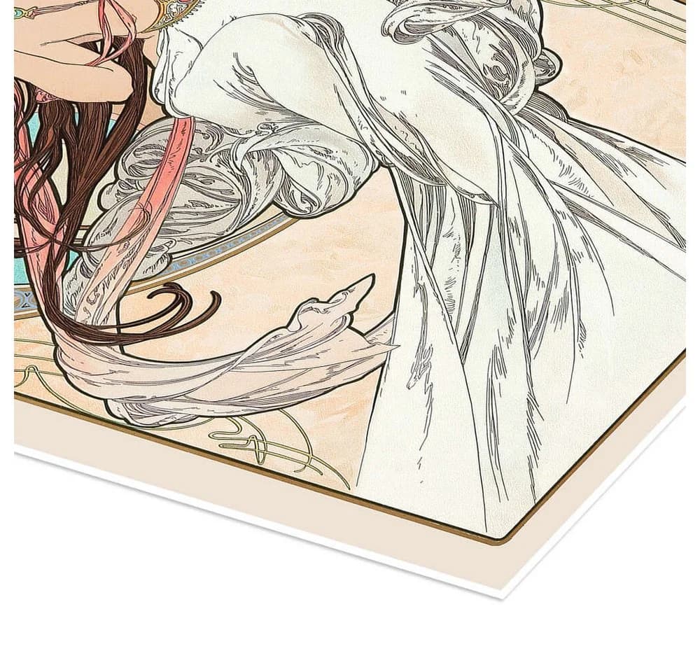 Posterlounge Wandbild Die Vier Künste - Musik Alfons Mucha Poster - Bild 3