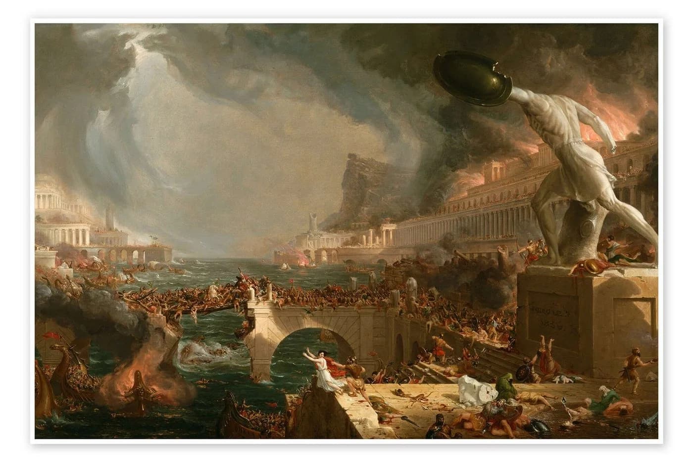 Posterlounge Wandbild Der Weg des Imperiums (Vernichtung) Thomas Cole Poster - Bild 2