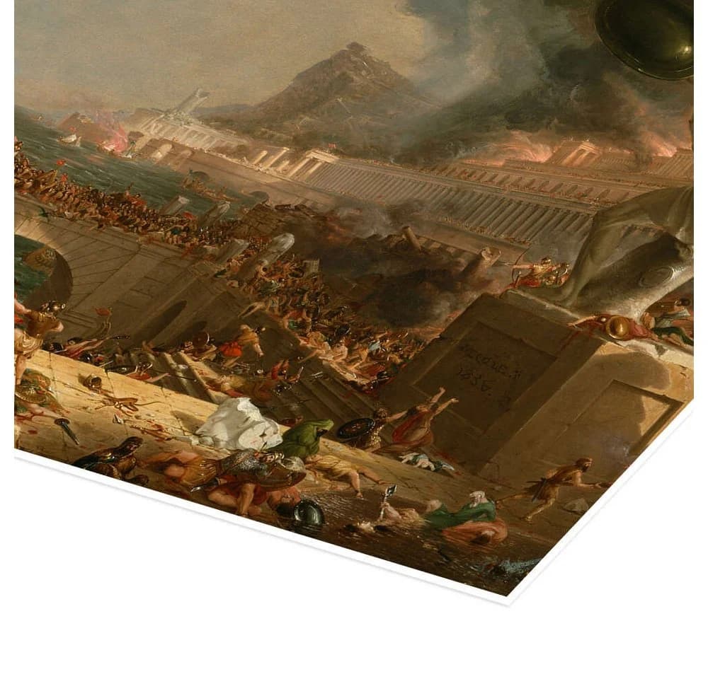 Posterlounge Wandbild Der Weg des Imperiums (Vernichtung) Thomas Cole Poster - Bild 3