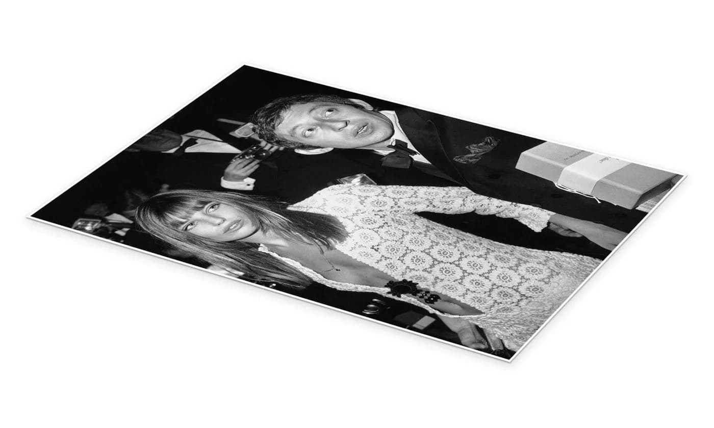 Posterlounge Wandbild Jane Birkin und Serge Gainsbourg Poster