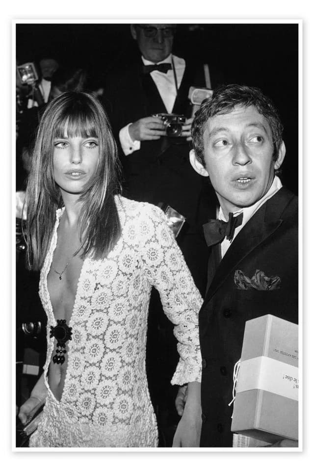Posterlounge Wandbild Jane Birkin und Serge Gainsbourg Poster - Bild 2