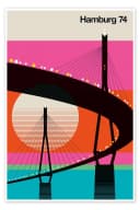 Posterlounge Wandbild Hamburg 74 Rosa Poster Bild 2