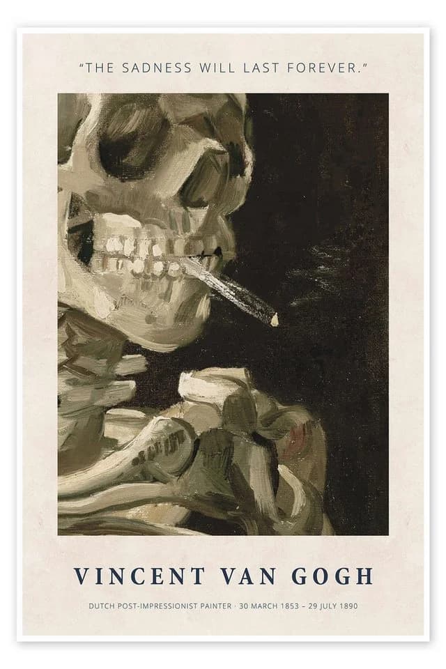 Posterlounge Wandbild The Sadness Will Last Forever Vincent van Gogh Poster - Bild 2